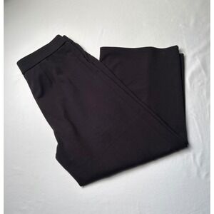 J. Jill Wearever Wide Leg Knit Crops Pants Size XSP Black Classic Flowy Stretch